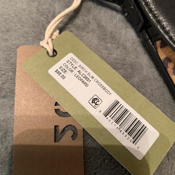 American leather Co. Black all Leather & Leopard Print Crossbody / shoulder Bag - Picture 4 of 9